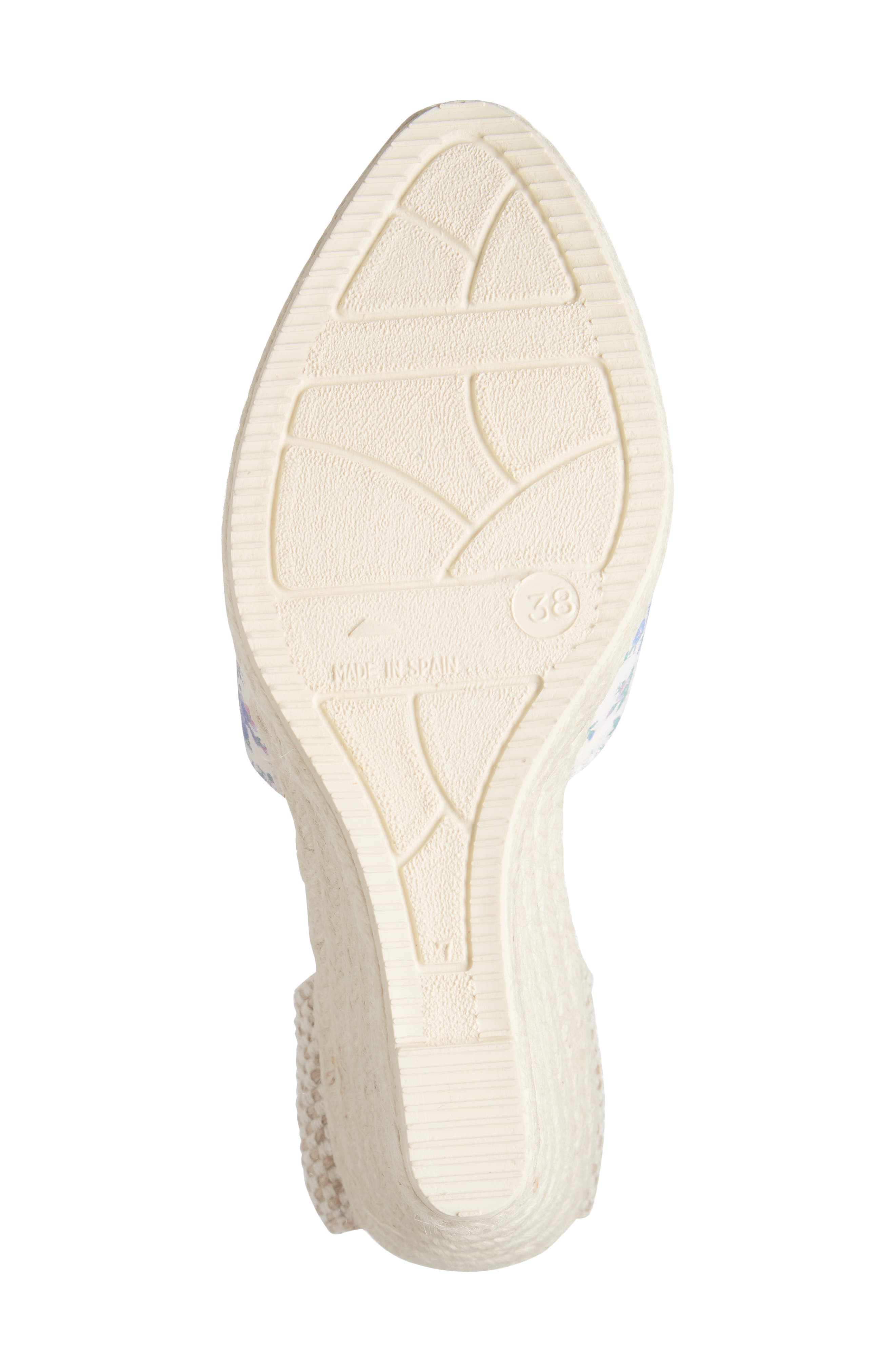 LoveShackFancy Loves Manebí Floral Espadrille Wedge Sandal, Alternate, color, BLUEJAY SONG
