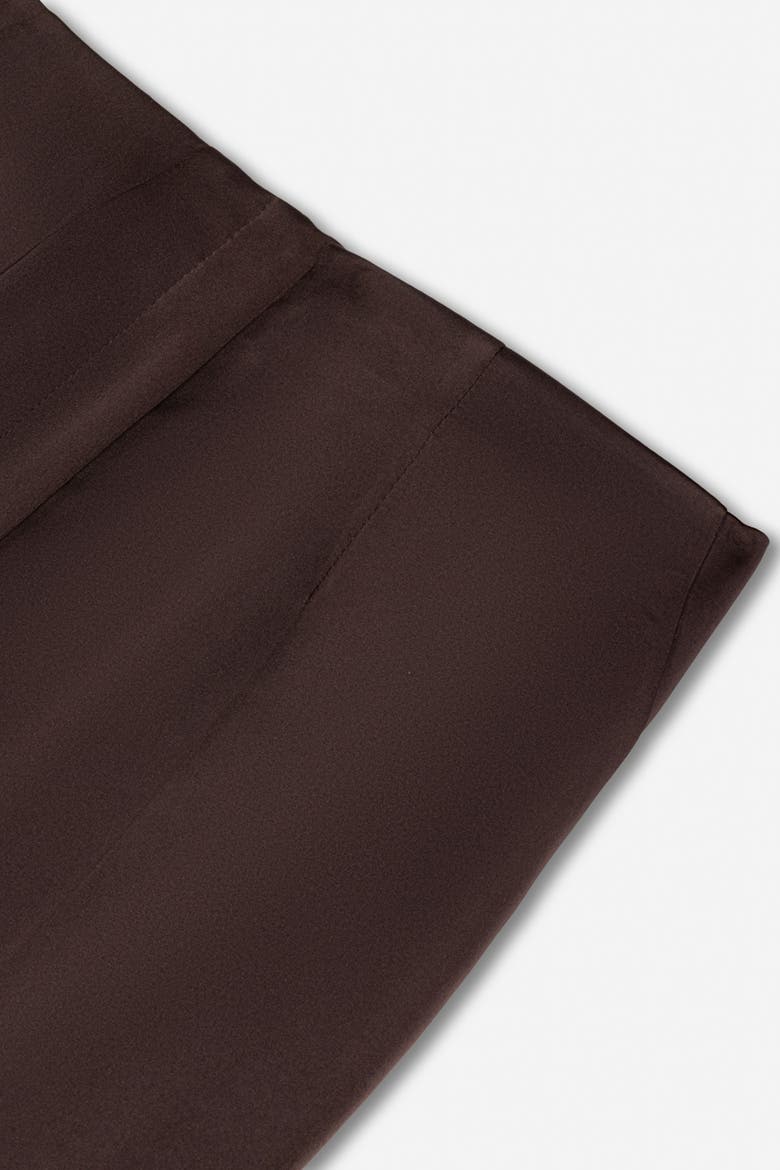 High Waist Straight Leg Trousers, Alternate, color, Brown