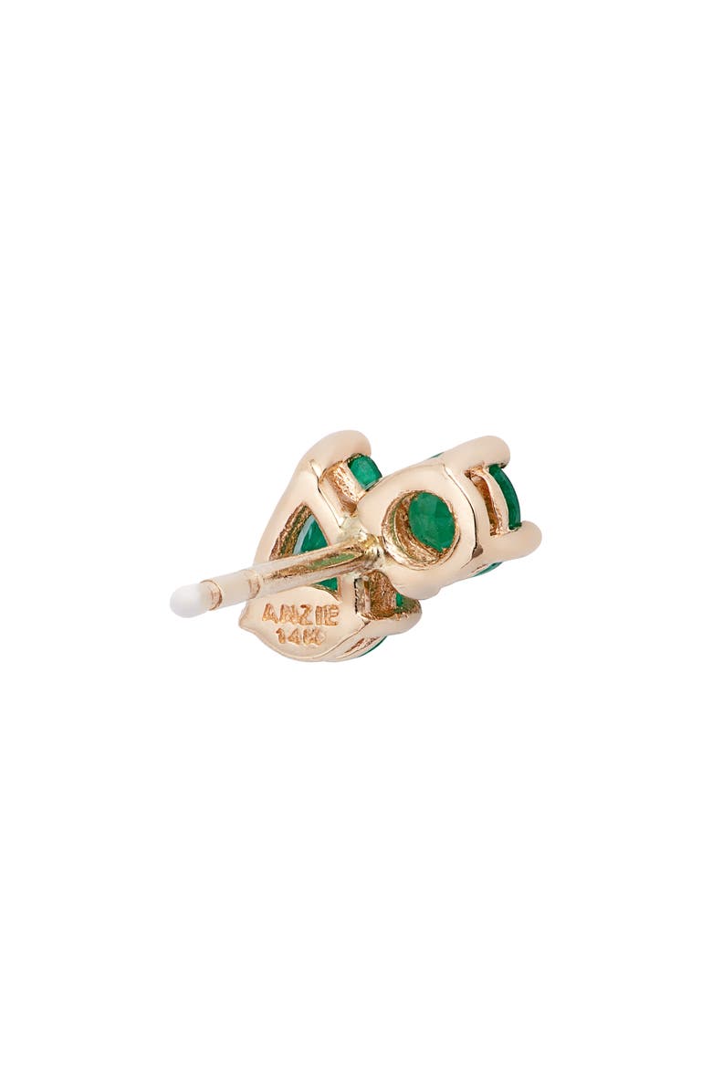 Anzie x Mel Soldera Jumelle Emerald Stud Earrings, Alternate, color, Green