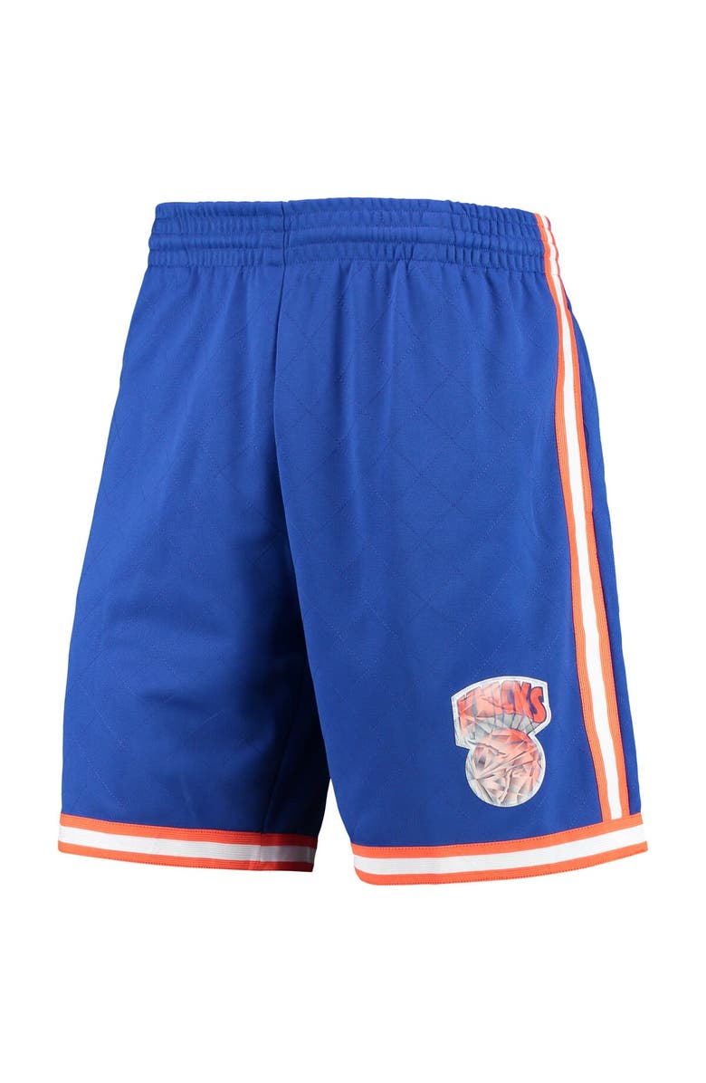 Mitchell & Ness Men's Mitchell & Ness Blue New York Knicks 1991 Hardwood Classics 75th Anniversary Swingman Shorts, Alternate, color, Blue