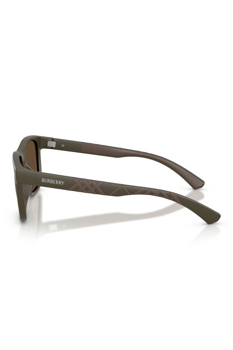 BE4499U 55mm Square Sunglasses, Alternate, color, MATTE GREEN / DARK BROWN