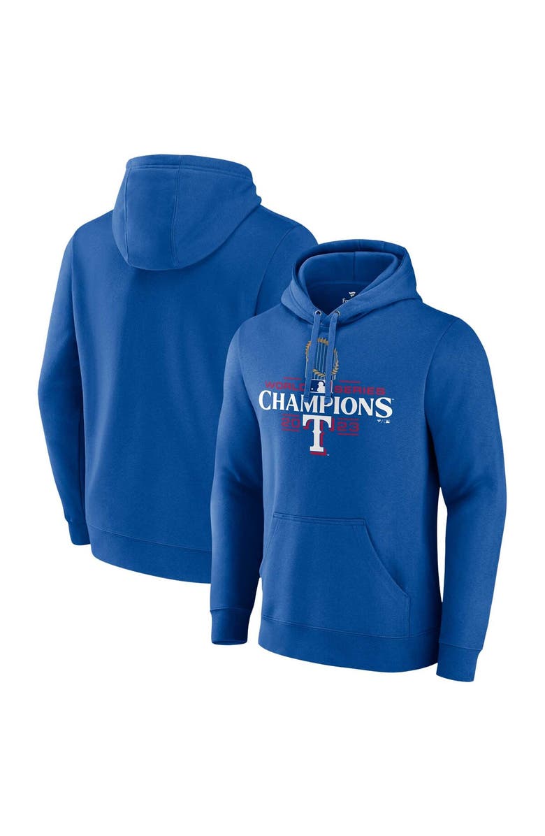 PROFILE Men's Fanatics Branded Royal Texas Rangers 2023 World Series Champions Pullover Hoodie, Alternate, color, 