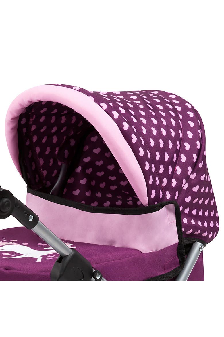 Trendy Pram Burgundy, Pink, Hearts, Alternate, color, Purple