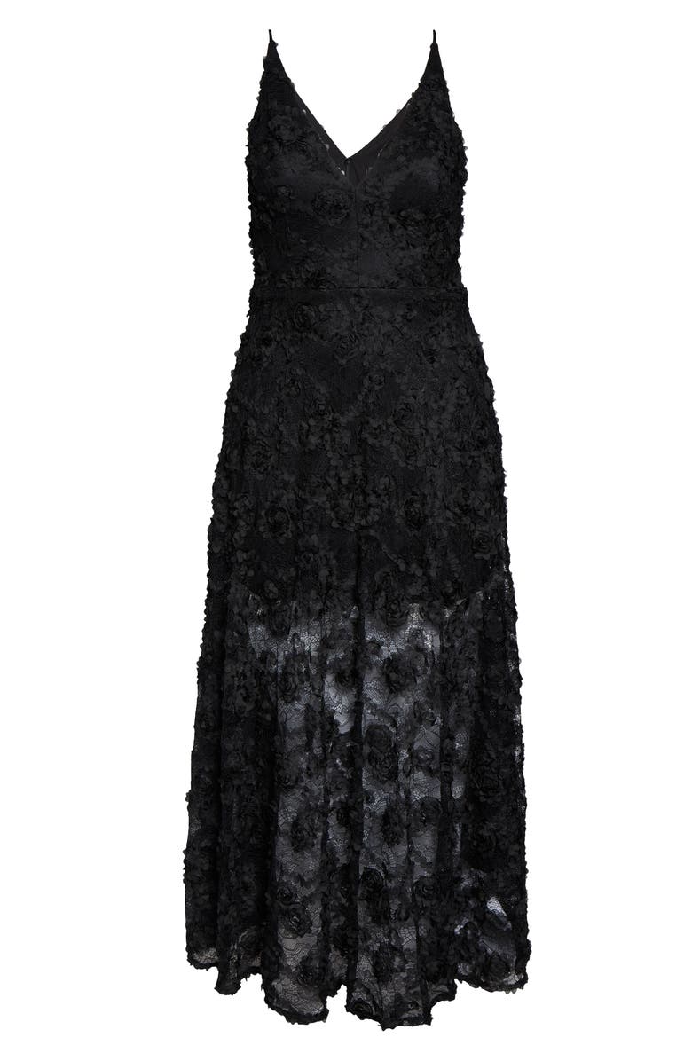 Xscape Evenings Xscape 3D Lace A-Line Gown, Alternate, color,