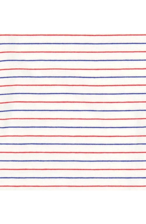 Busy Bees Colette Flutter Sleeve Top Red White Blue Stripe In Red White Blue Stripe