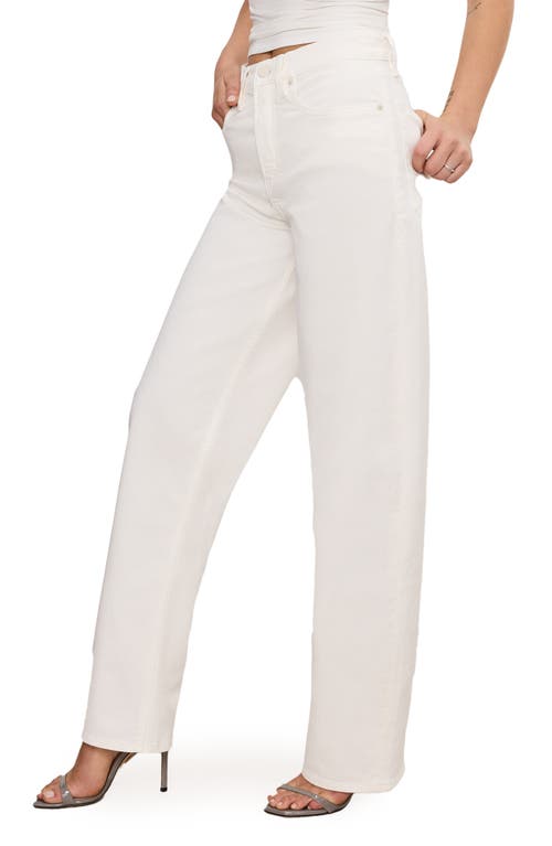 GOOD AMERICAN GOOD AMERICAN GOOD BARREL HIGH WAIST RELAXED BARREL TWILL PANTS 
