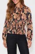 VICI Collection Verona Floral Plissé Peplum Top
