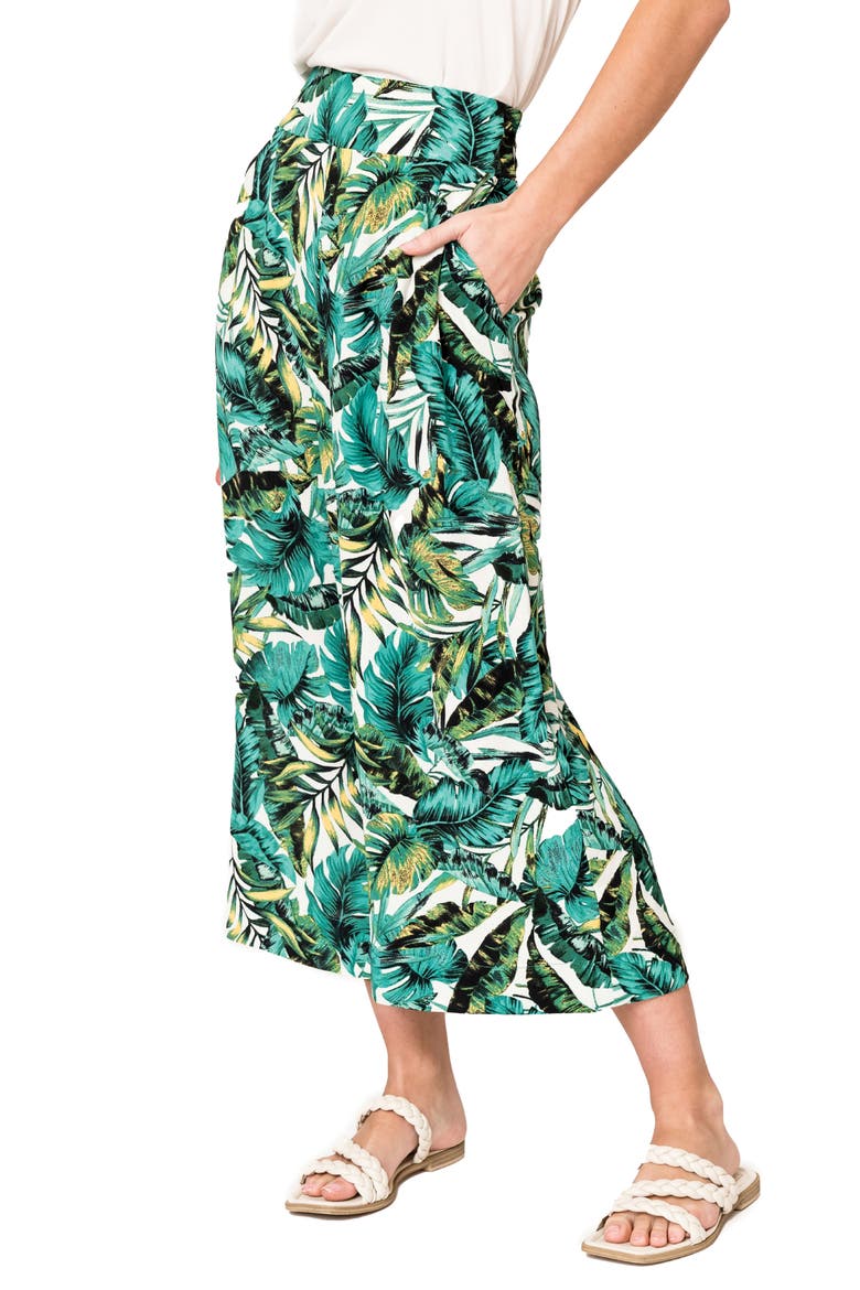 Wide Leg Crop Pants, Alternate, color, GARDEN LEAF PRINT