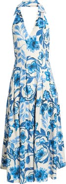 Adelyn Rae Lenni Floral Print Halter Dress