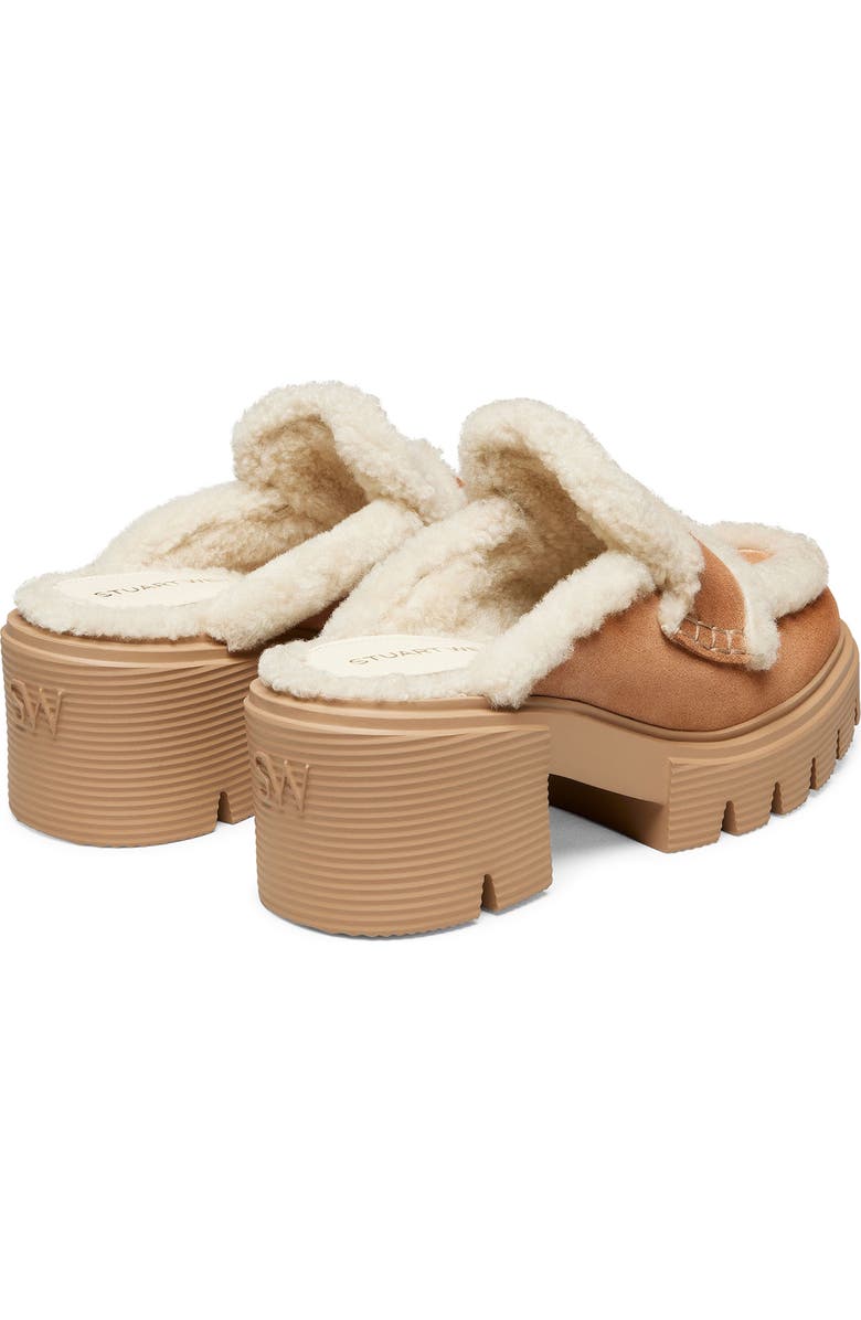 Stuart Weitzman Lennox Genuine Shearling Trim Platform Loafer, Alternate, color, New Camel/ Natural/ Caramel
