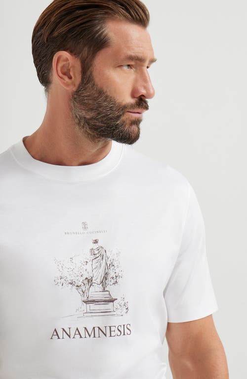 Brunello Cucinelli Statue-print T-shirt In White