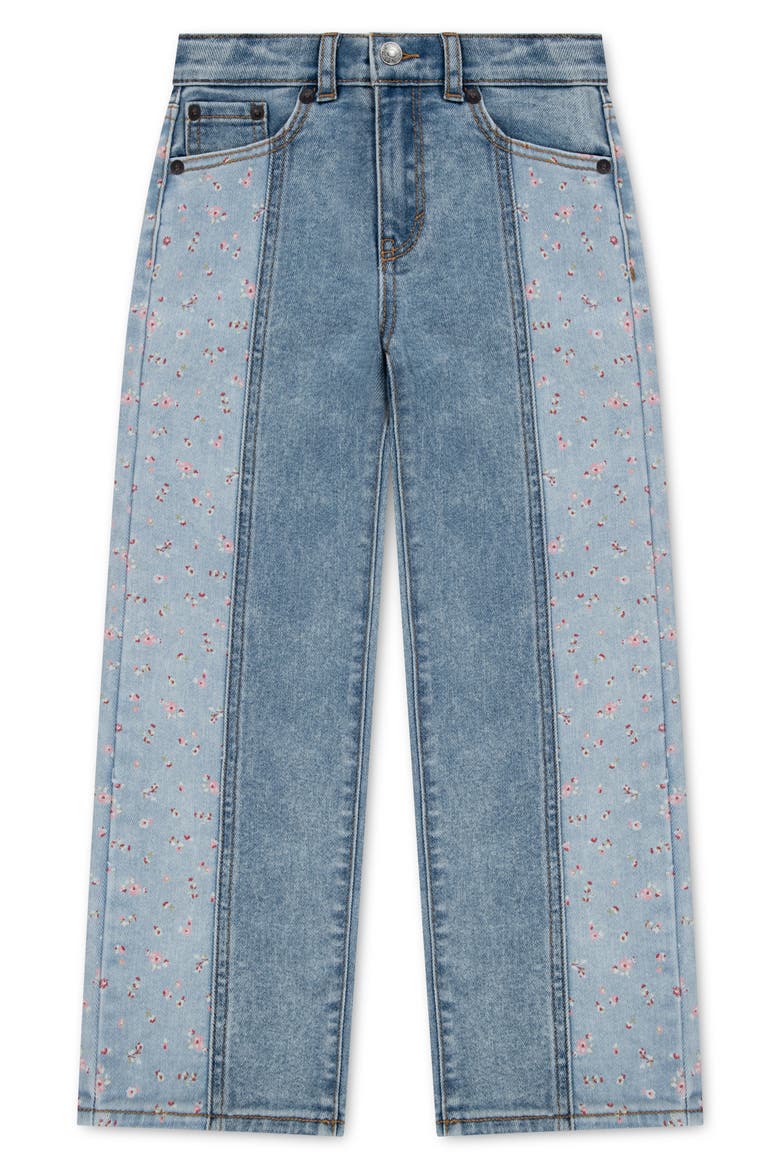Kids' Colorblock Wide Leg Jeans, Main, color, BE COOL