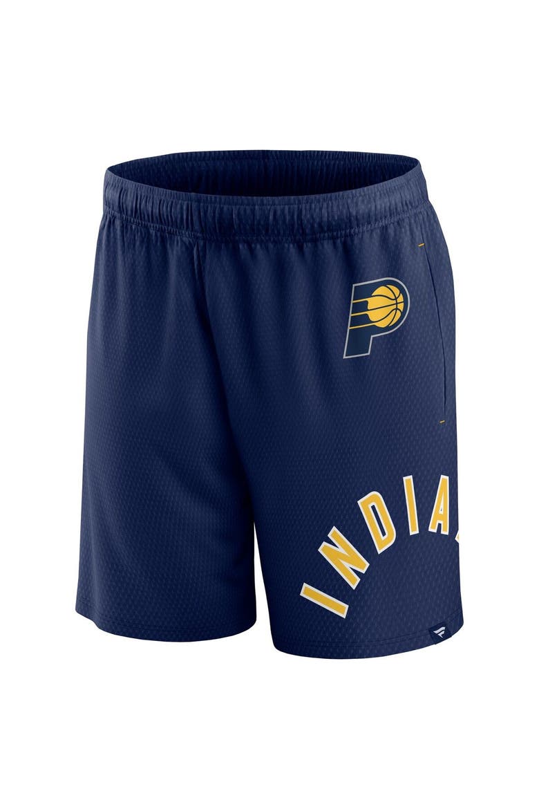 Men's Fanatics Branded Navy Indiana Pacers Free Throw Mesh Shorts, Alternate, color, Navy