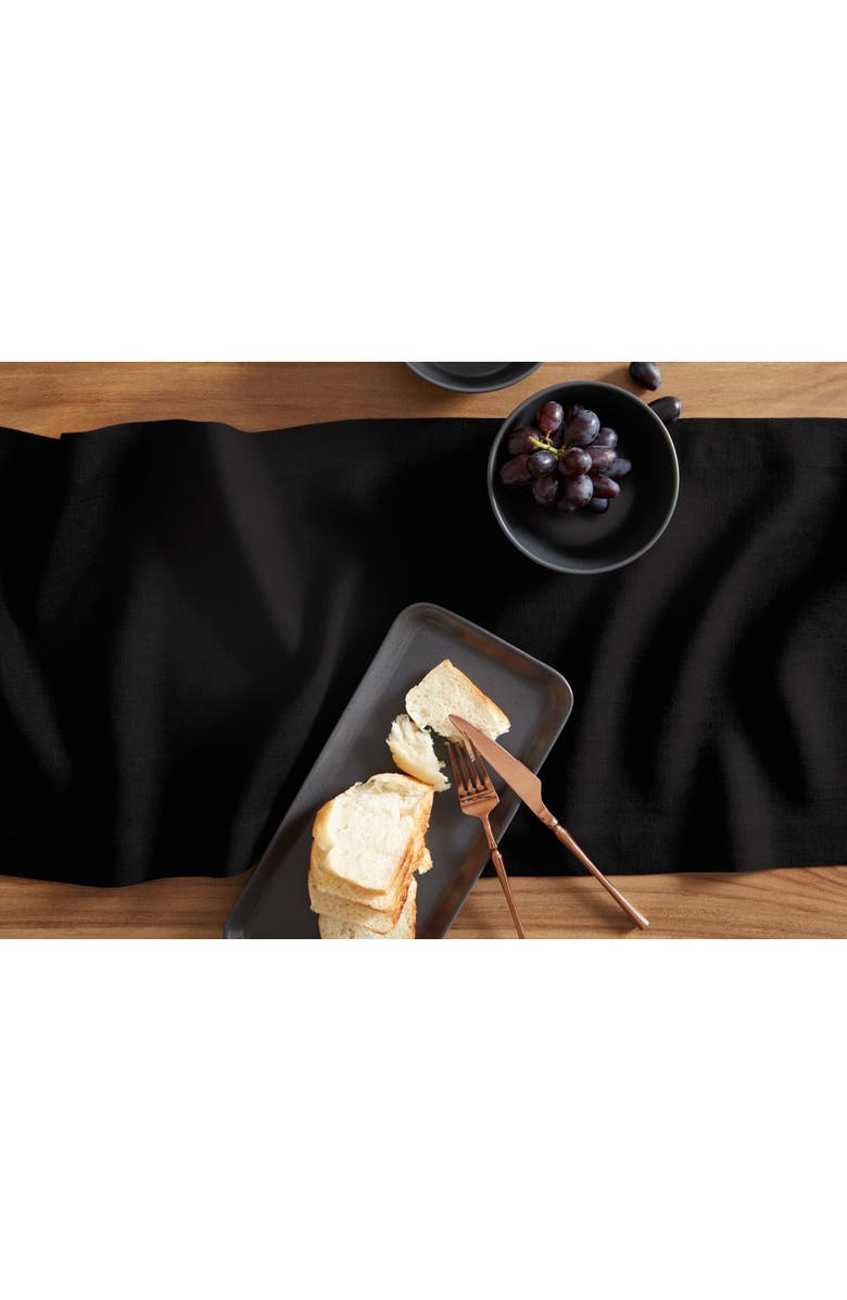 Solino Home Linen Table Runner - Sonoma, Alternate, color, Black