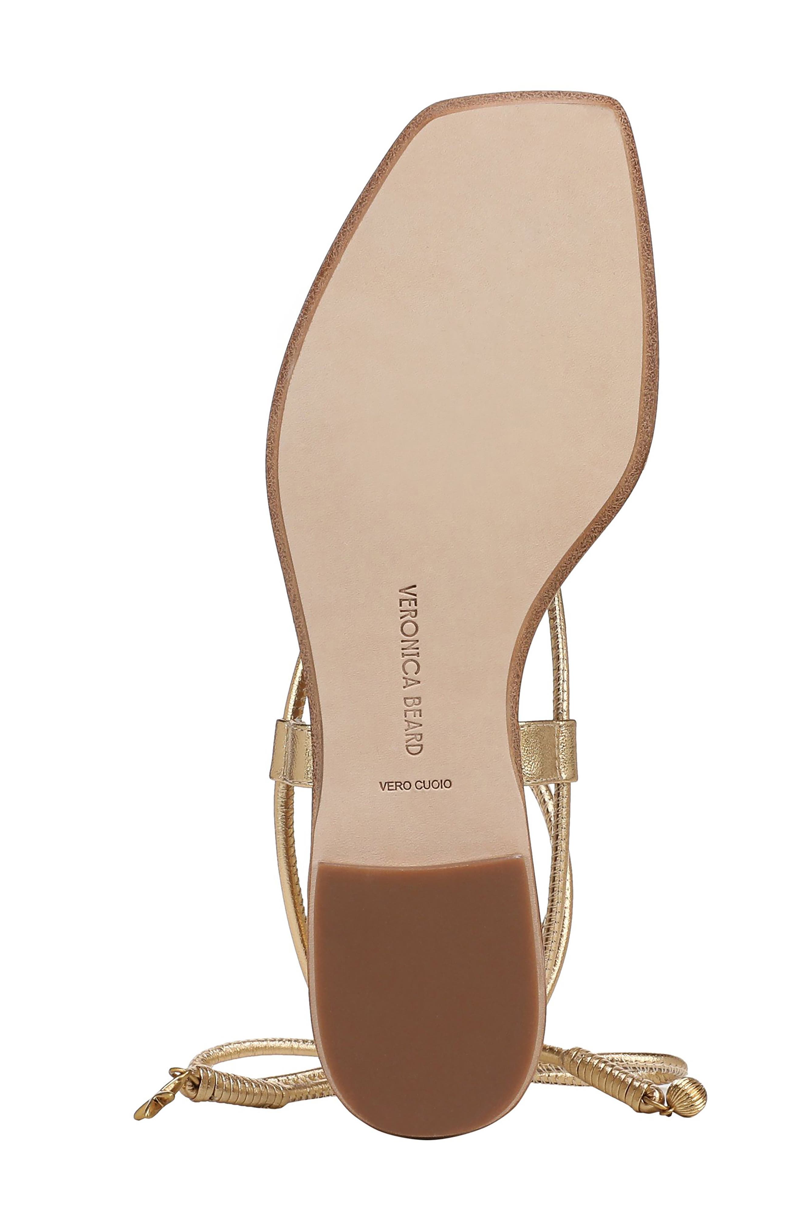 Rosetta Ankle Wrap Sandal, Alternate, color, PALE GOLD
