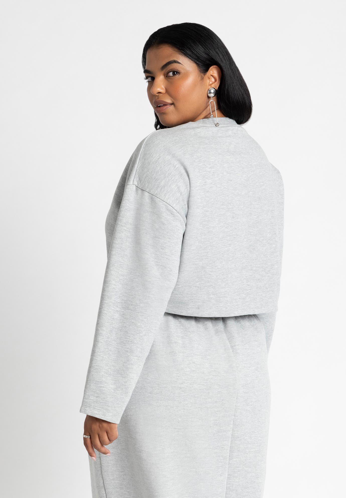 Oversized Cropped Sweatshirt - image 2