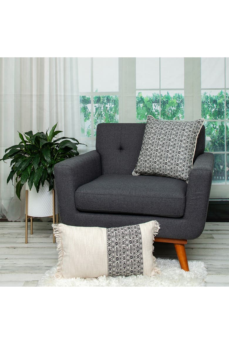 Andy Transitional Ivory Throw Pillow, Main, color, IVORY