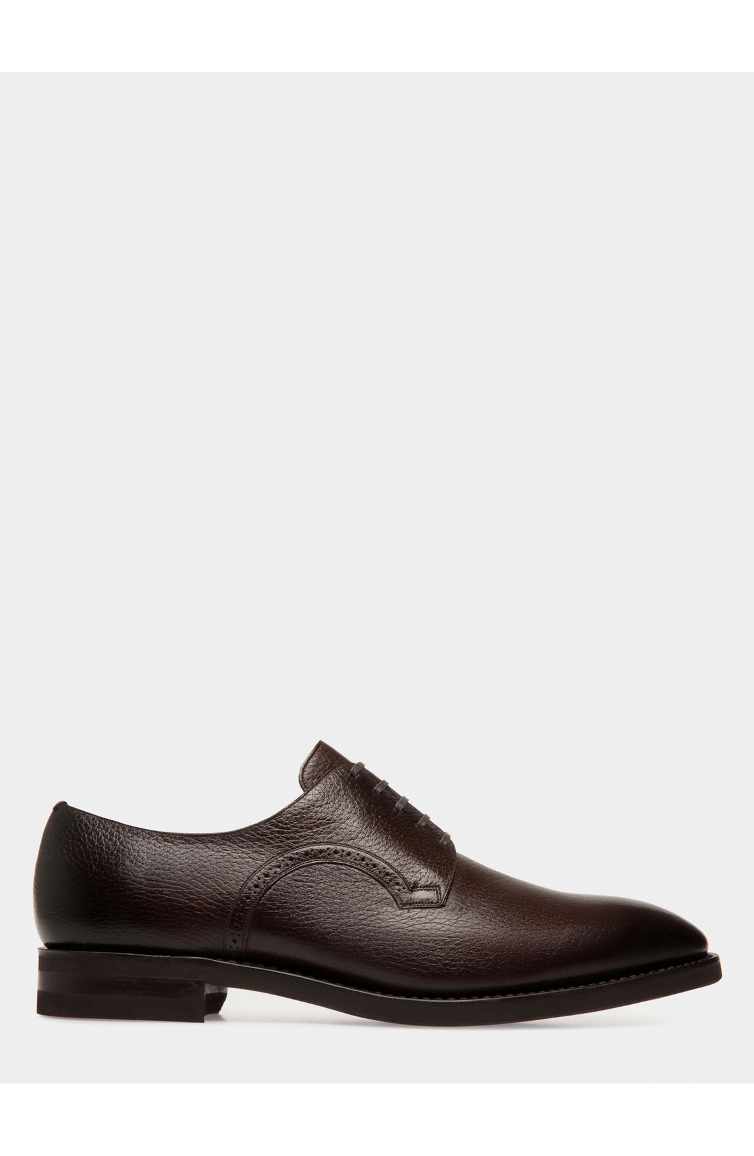 Bally Scribe Derby in Deer Leather, Main, color, Brown