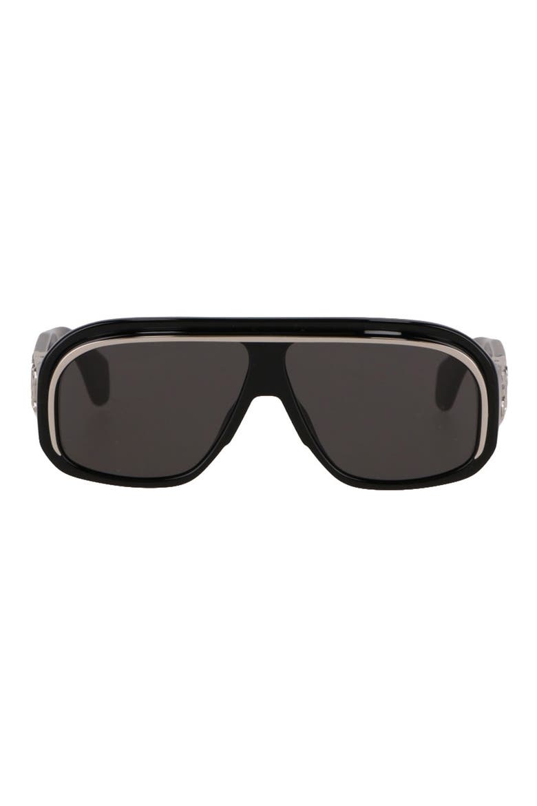 Reedley Shield Sunglasses, Main, color, BLACK DARK GREY