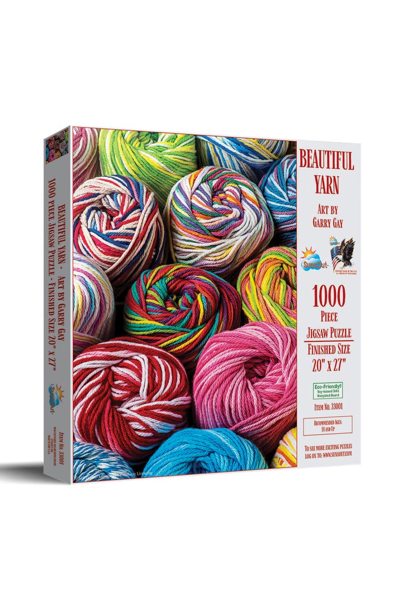 Sunsout Beautiful Yarn 1000 piece Jigsaw Puzzle for Adults, Main, color, Multicolor