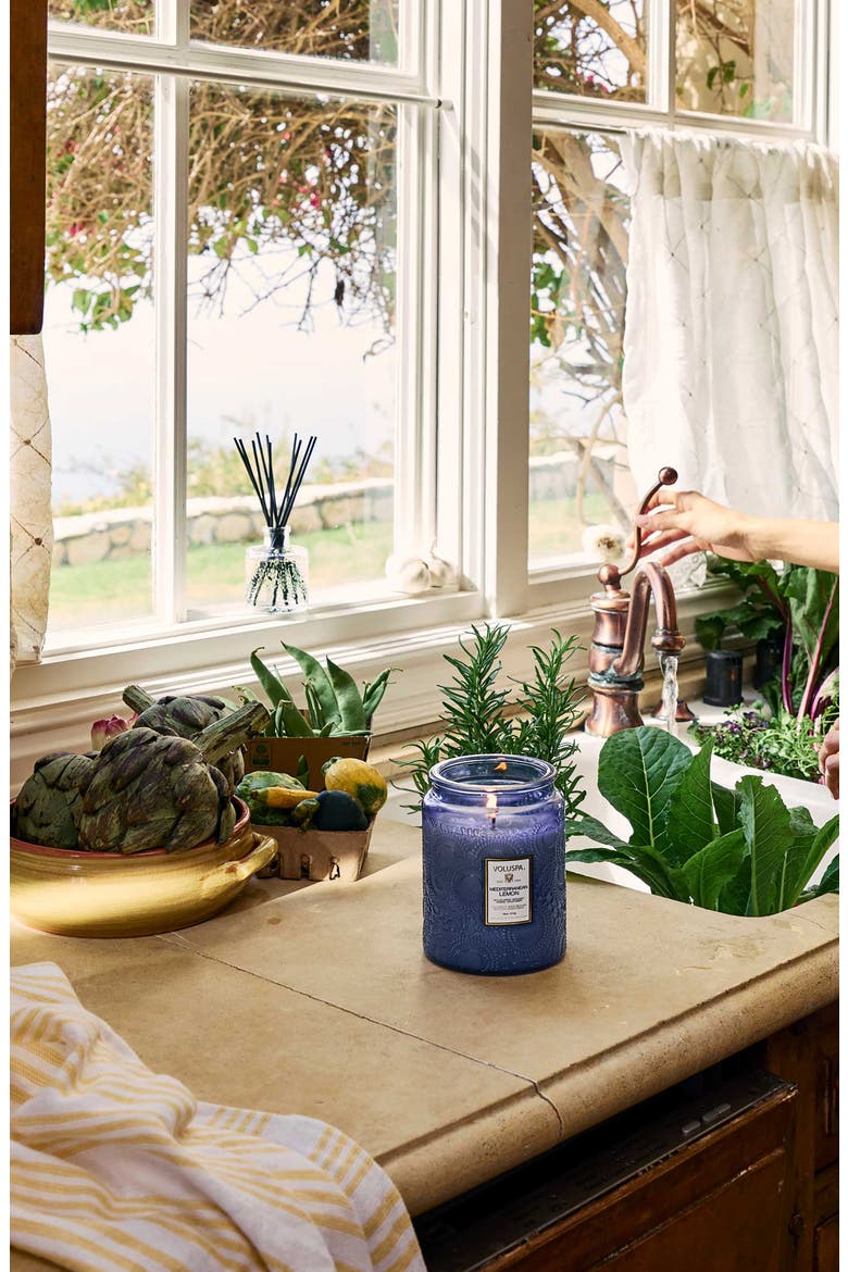 Mediterranean Lemon Large Jar Candle, Alternate, color, MEDITERRANEAN LEMON