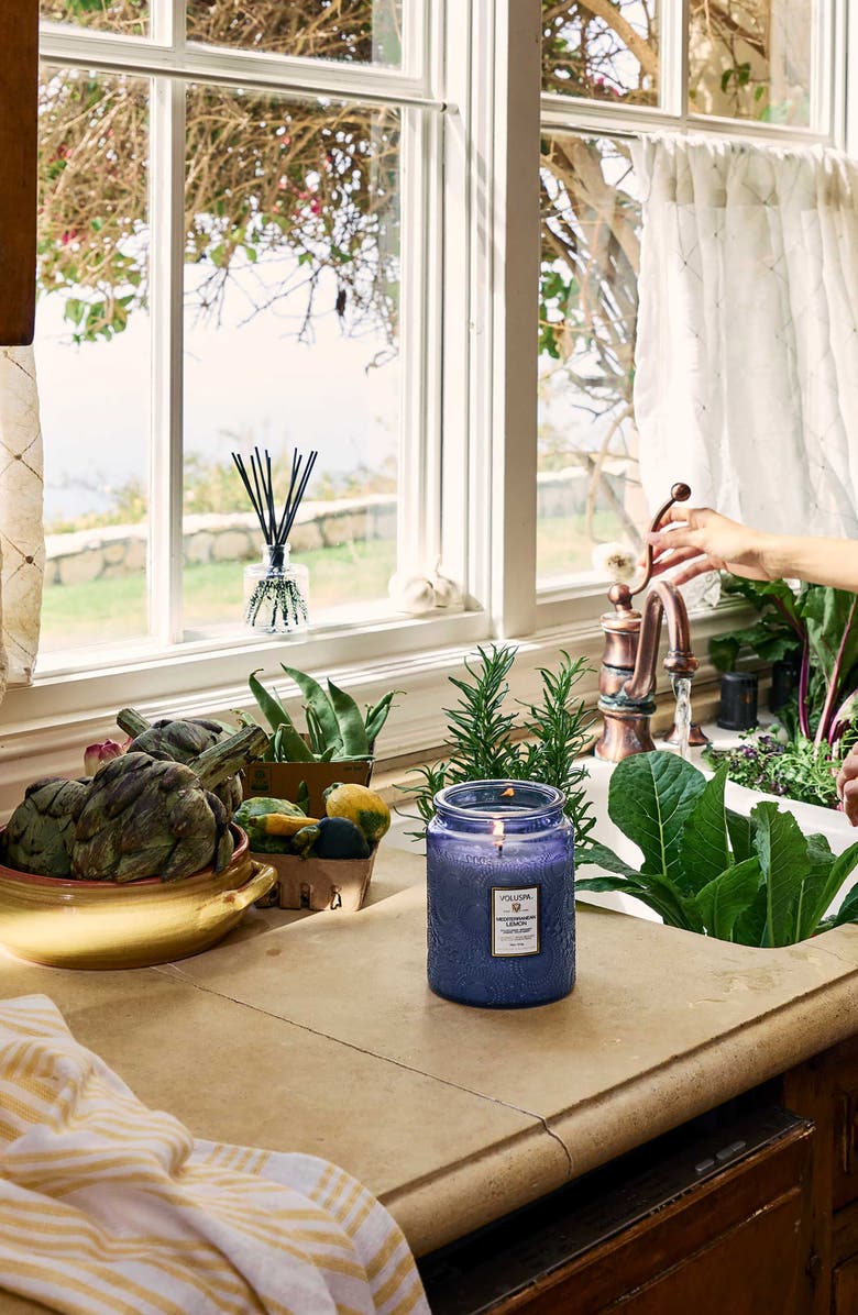 Voluspa Mediterranean Lemon Large Jar Candle, Alternate, color, Mediterranean Lemon