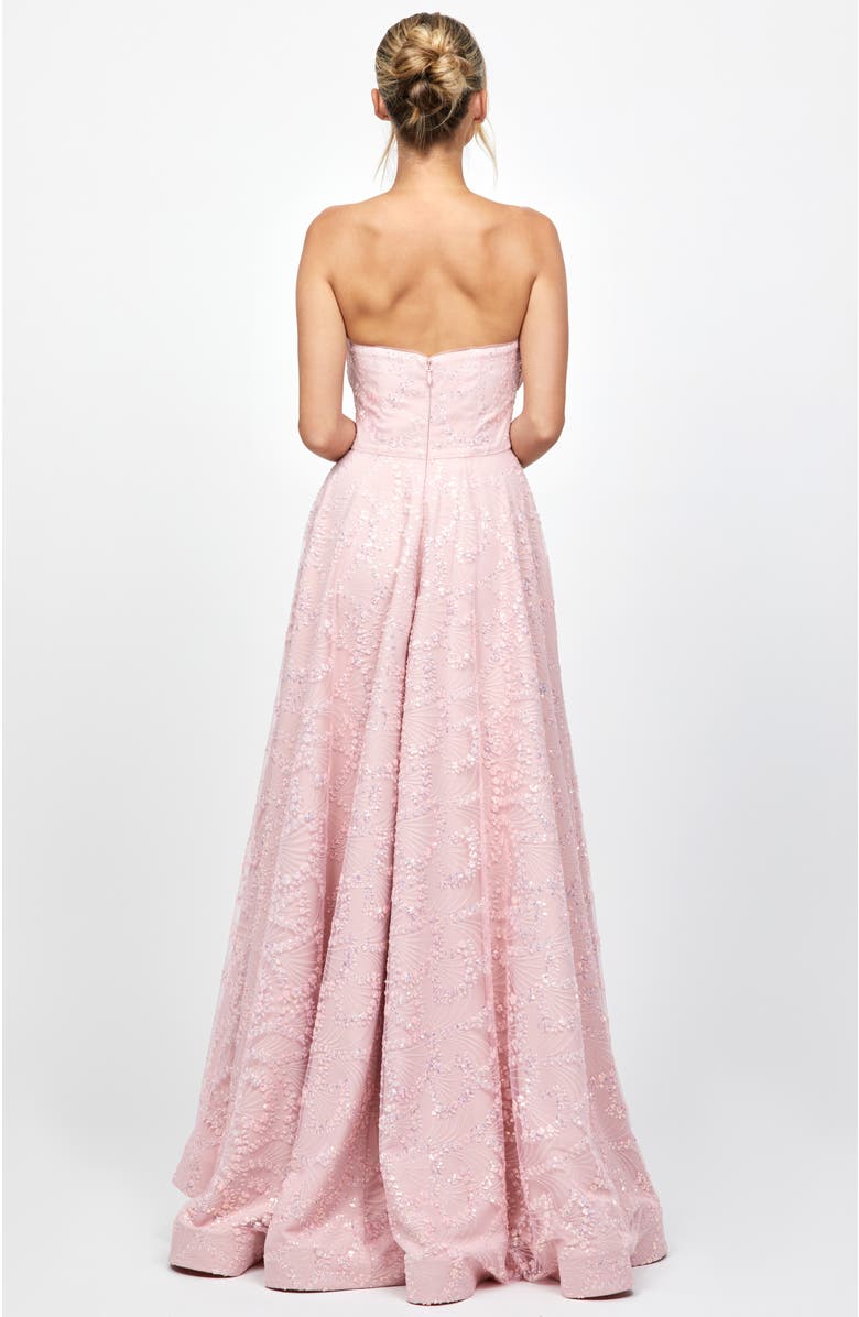 Bariano Addyson Strapless Hi Lo Gown, Alternate, color, Pink