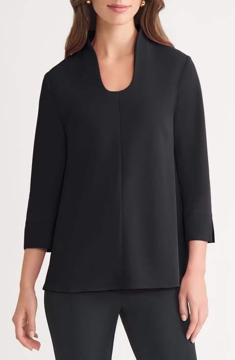 Stretch Deco Crepe Top