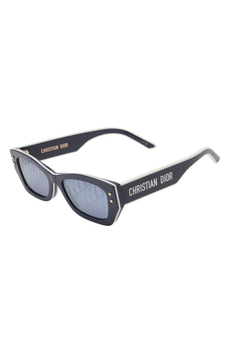 DIOR 'DiorPacific S2U 53mm Rectangular Sunglasses, Alternate, color, Shiny Blue / Smoke Mirror