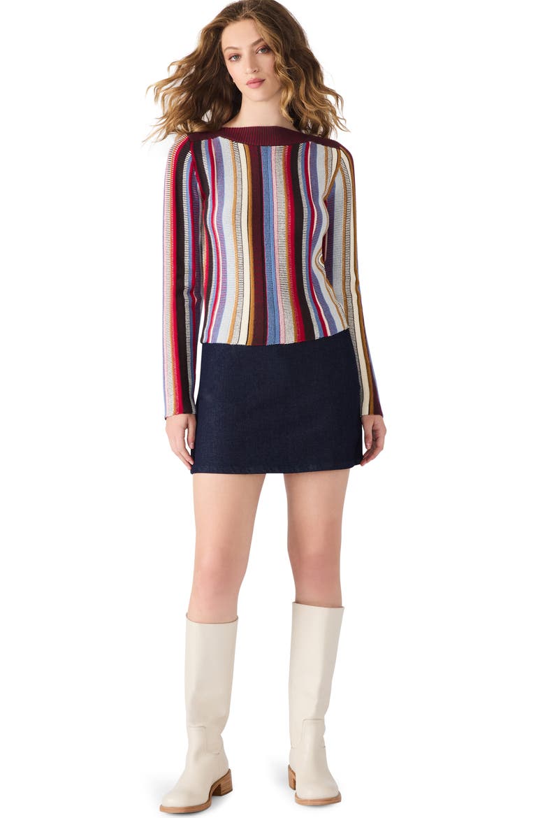 Cindi Denim Miniskirt, Alternate, color, MIDNIGHT BLUE