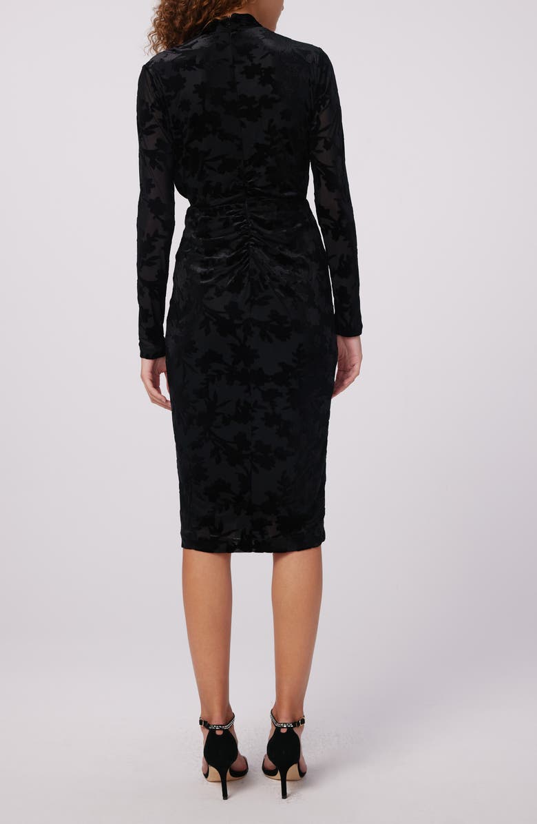 DVF Tamra Long Sleeve Velvet Dress, Alternate, color,