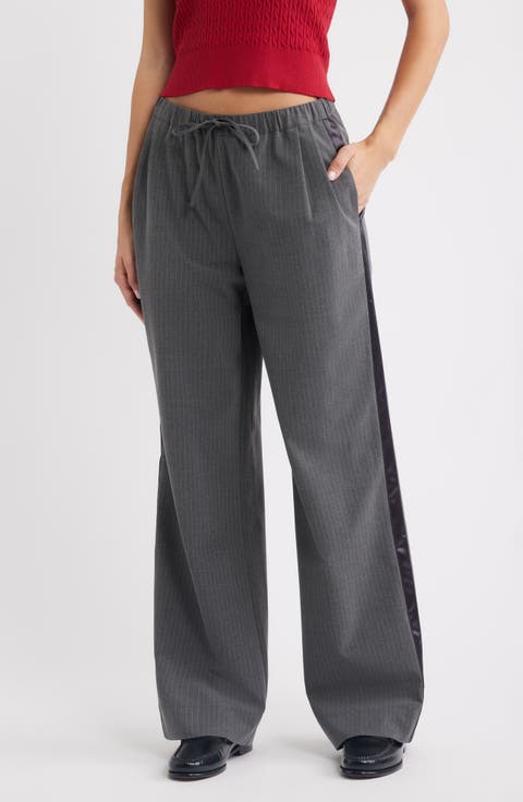 Pinstripe Everyday Wide Leg Pants