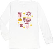 Sweet Wink Hanukkah Doodle Long Sleeve Shirt