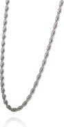Lucky Brand Stainless Steel Chain Necklace for Men, 22" Rope Chain