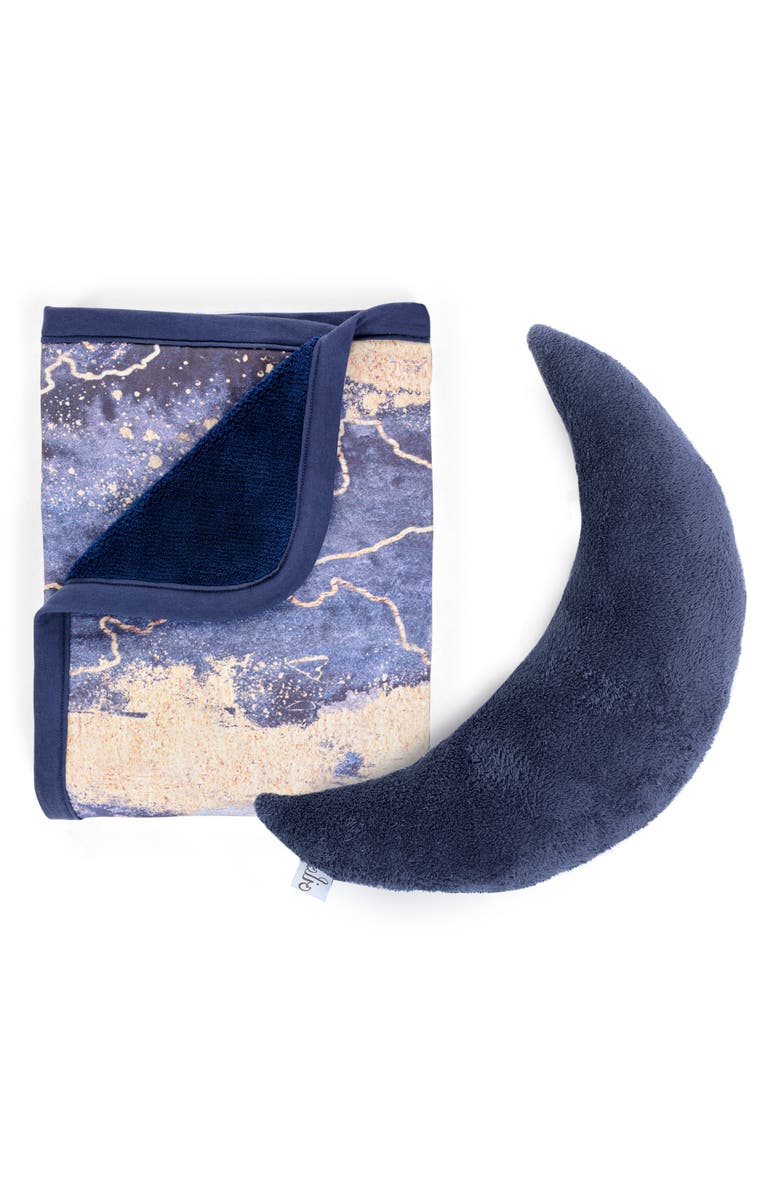 Oilo Cuddle Blanket & Indigo Moon Dream Pillow Set, Main, color, 