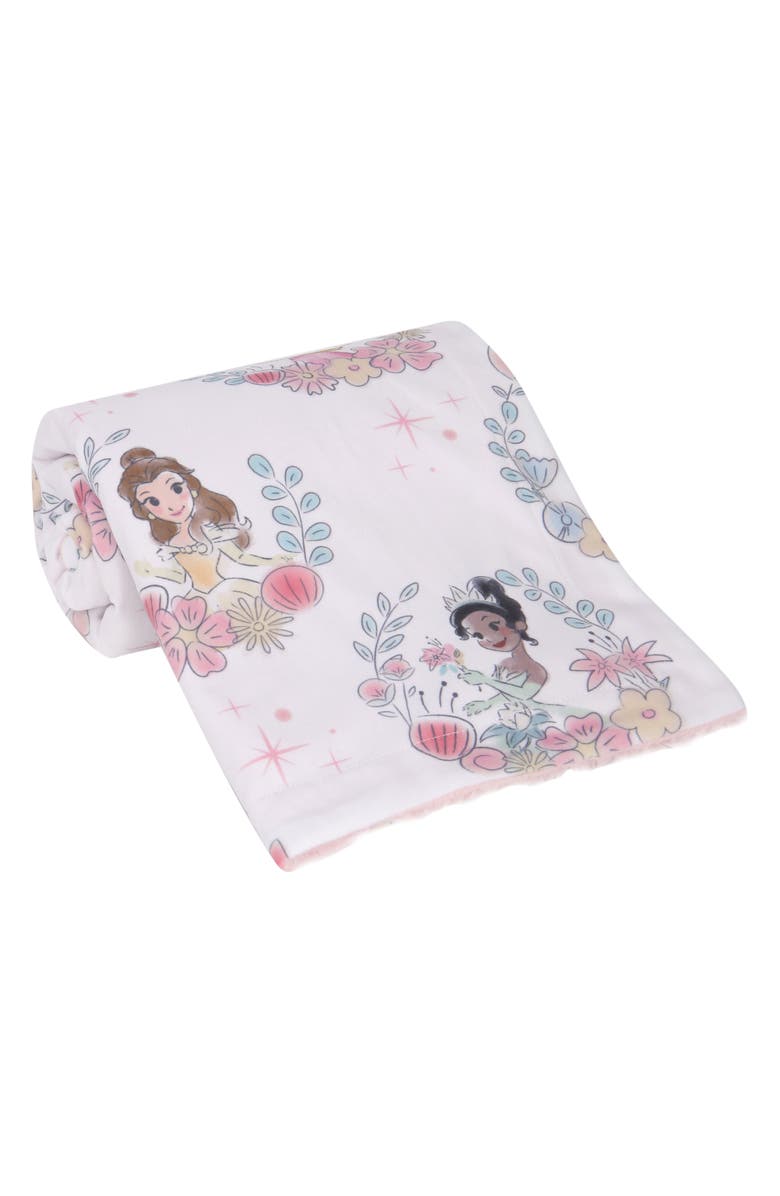 Lambs & Ivy Disney Princesses Baby Blanket - Ariel,Snow White,Cinderella,& more, Alternate, color, White