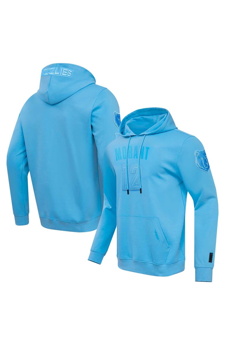 PRO STANDARD Men's Pro Standard Ja Morant Light Blue Memphis Grizzlies Triple Tonal Player Pullover Hoodie, Main, color, Light Blue