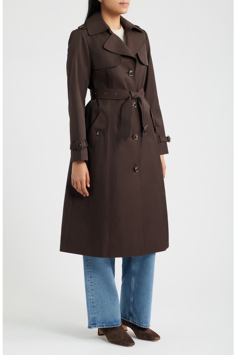 Tie Belt Trench Coat, Alternate, color, CAFE NOIR