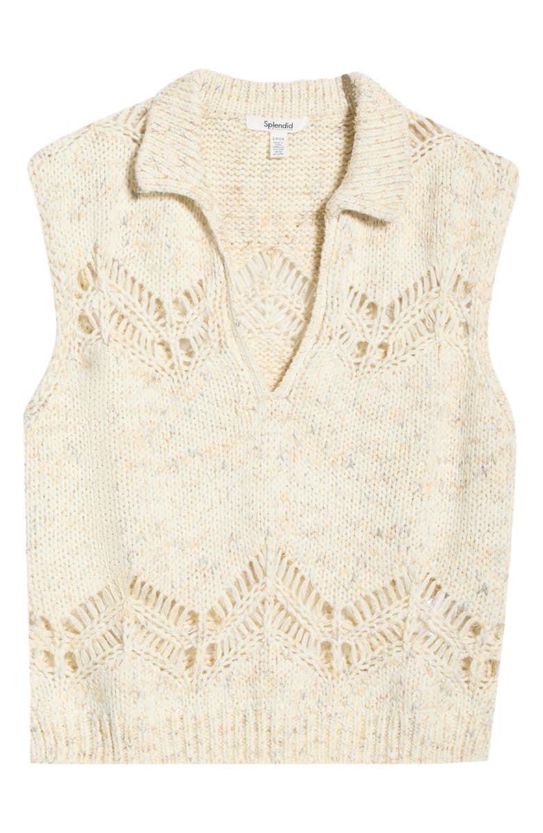 Splendid Lennox Polo Sweater Vest, Main, color, Honeysuckle Beige