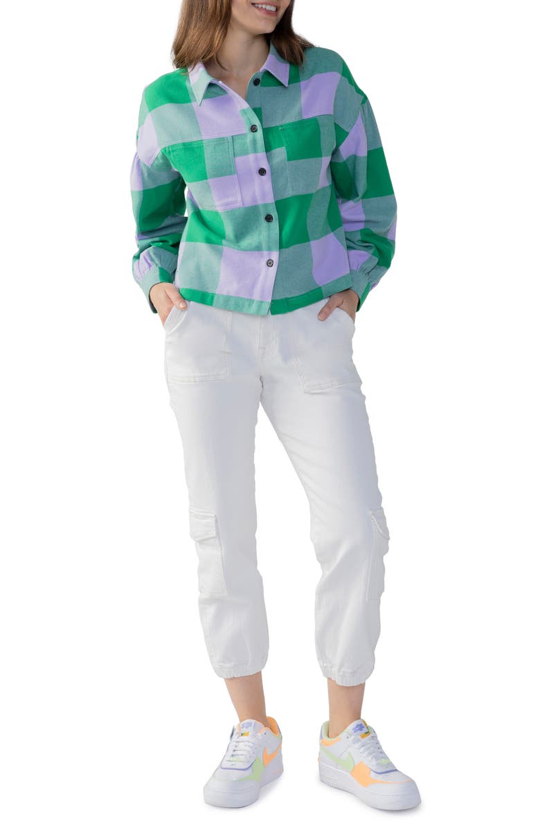 Sanctuary Brooklyn Crop Stretch Cotton Cargo Joggers, Alternate, color, Wntw