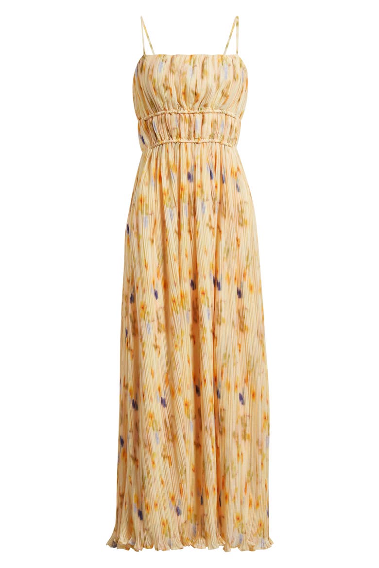 Potpourri Abstract Floral Micropleat Chiffon Maxi Dress, Alternate, color, MULTI