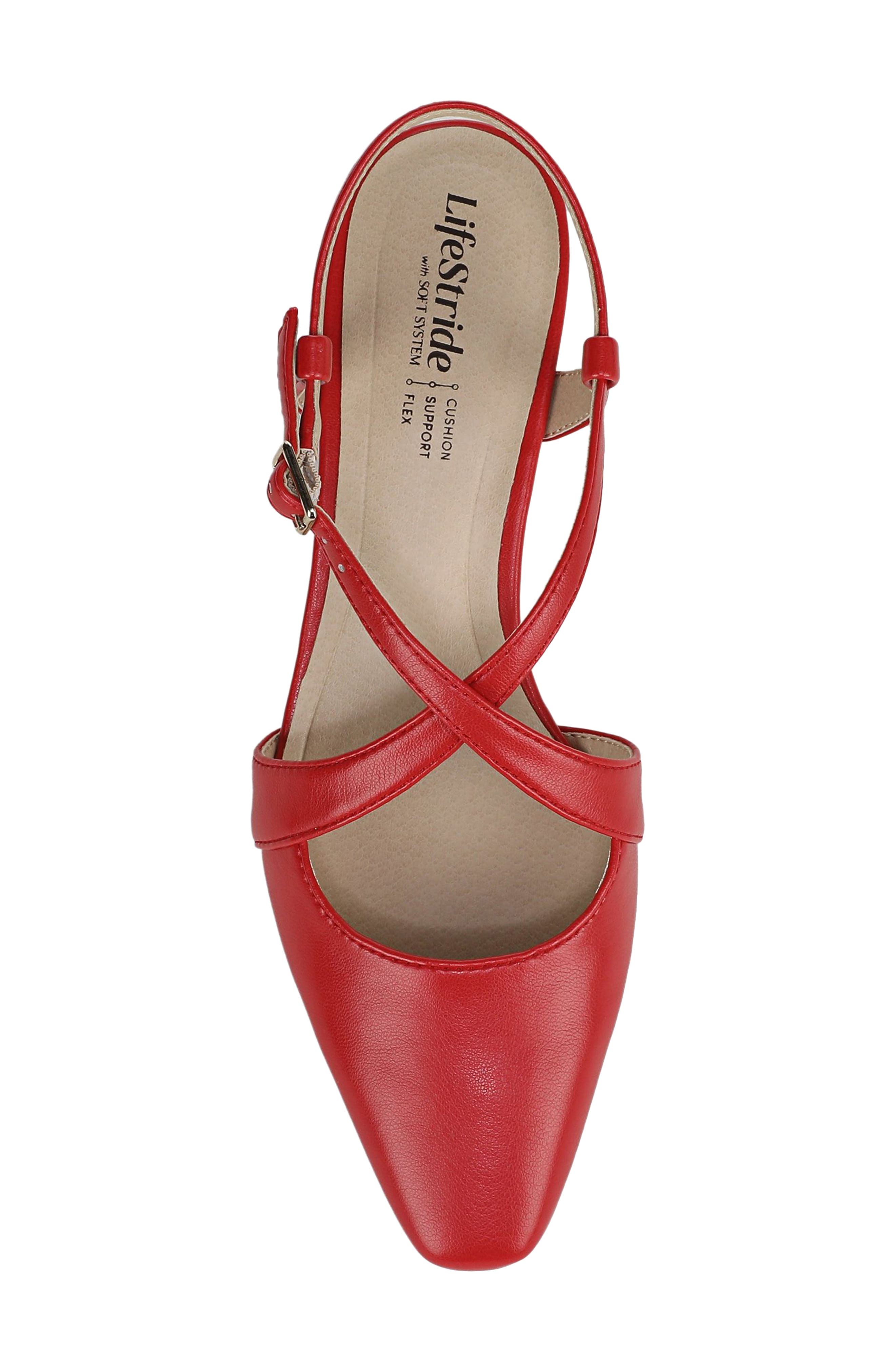Lavina Slingback Pump, Alternate, color, RED