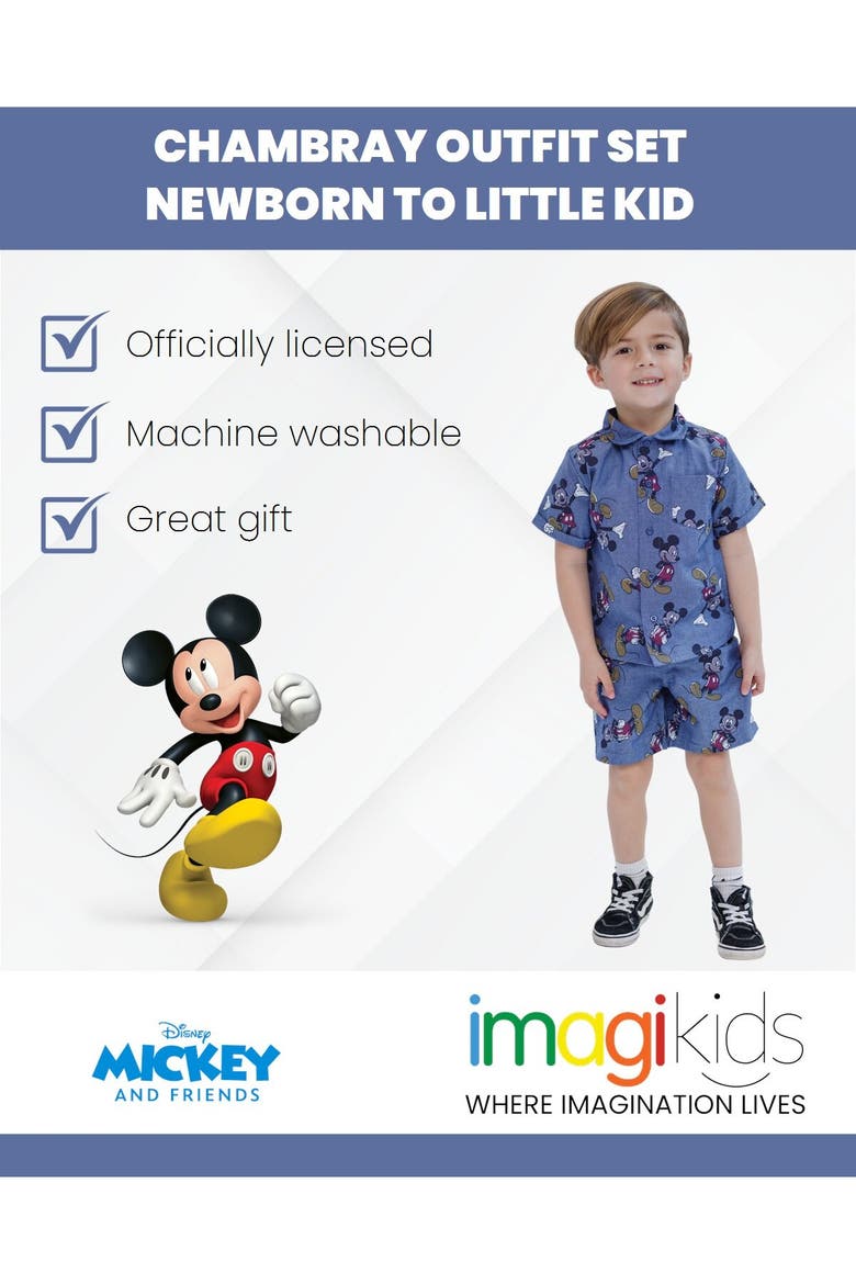 Mickey Mouse & Friends Romper Dress and Shorts Set, Alternate, color, Mickey Mouse Blue