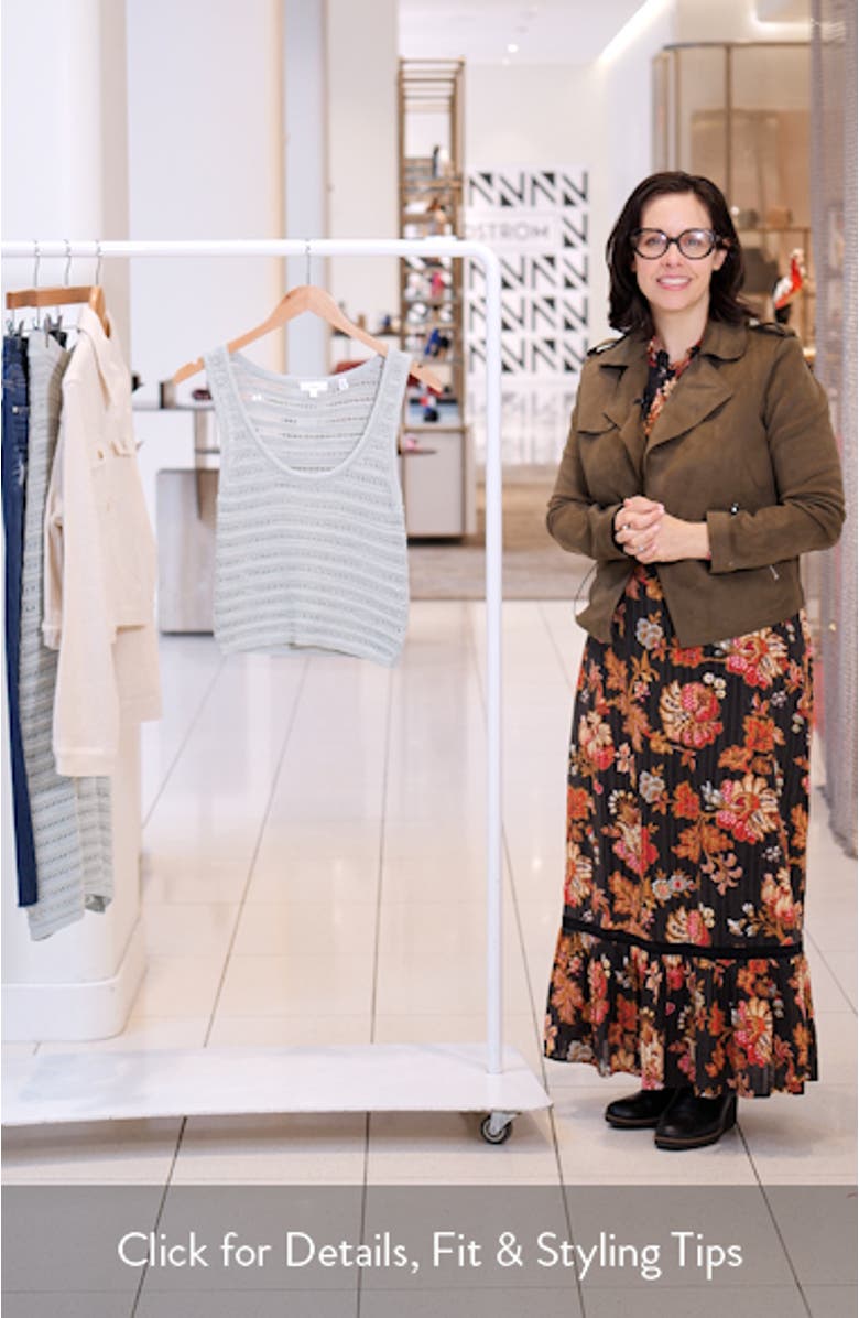 Kira Open Stitch Cotton Blend Sweater Tank, sales video thumbnail