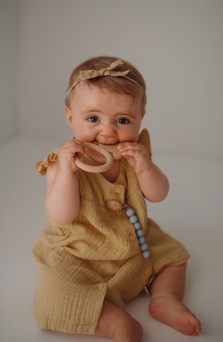 Mushie Dog Silicone Ring Teether, Alternate, color, 