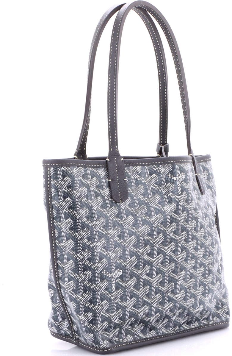 Pre-Owned Goyard Anjou Reversible Tote Coated Canvas Mini, Alternate, color, Gray