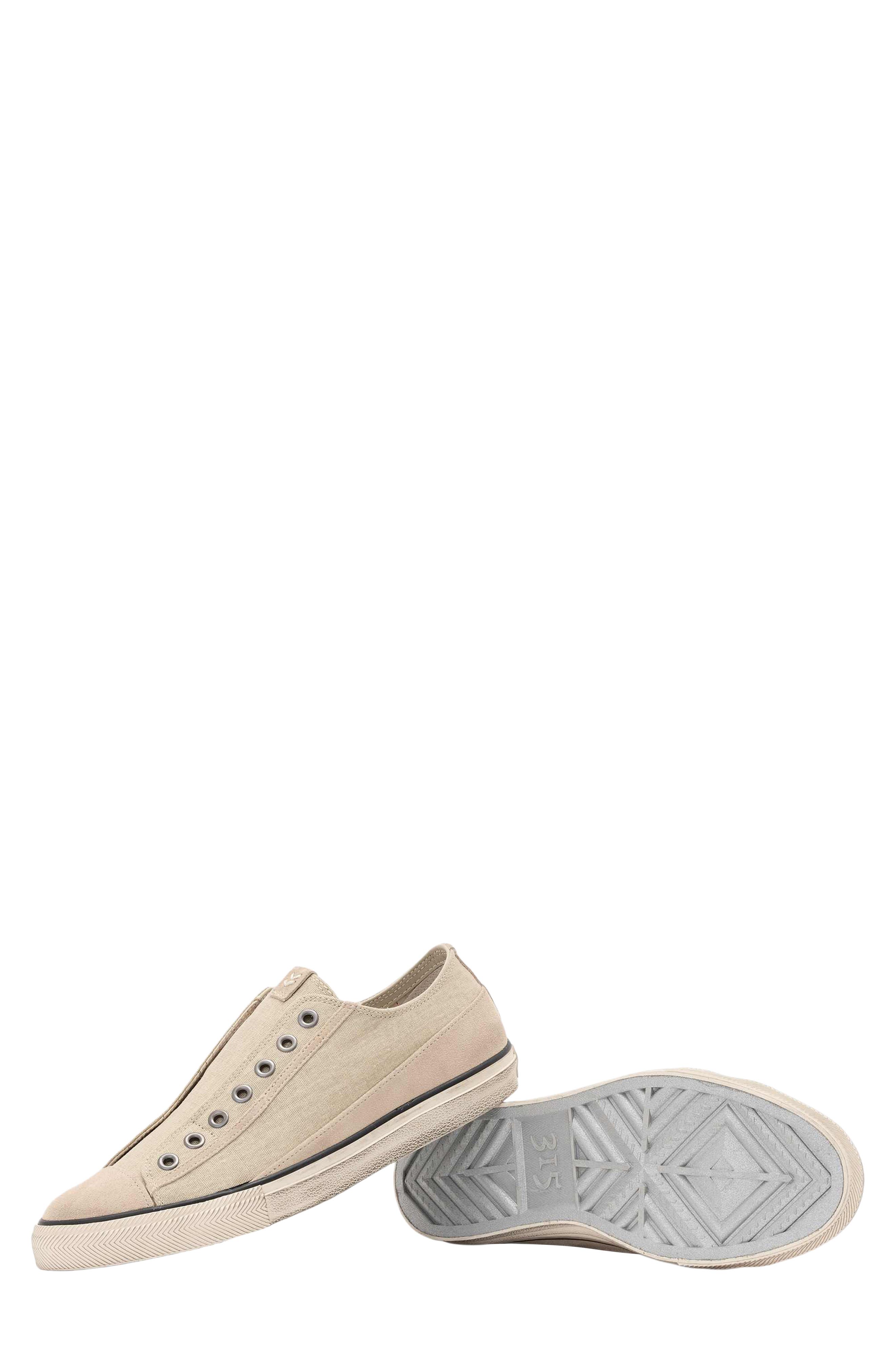 John Varvatos Vintage Laceless Low Top Sneaker, Alternate, color, Faded Twine