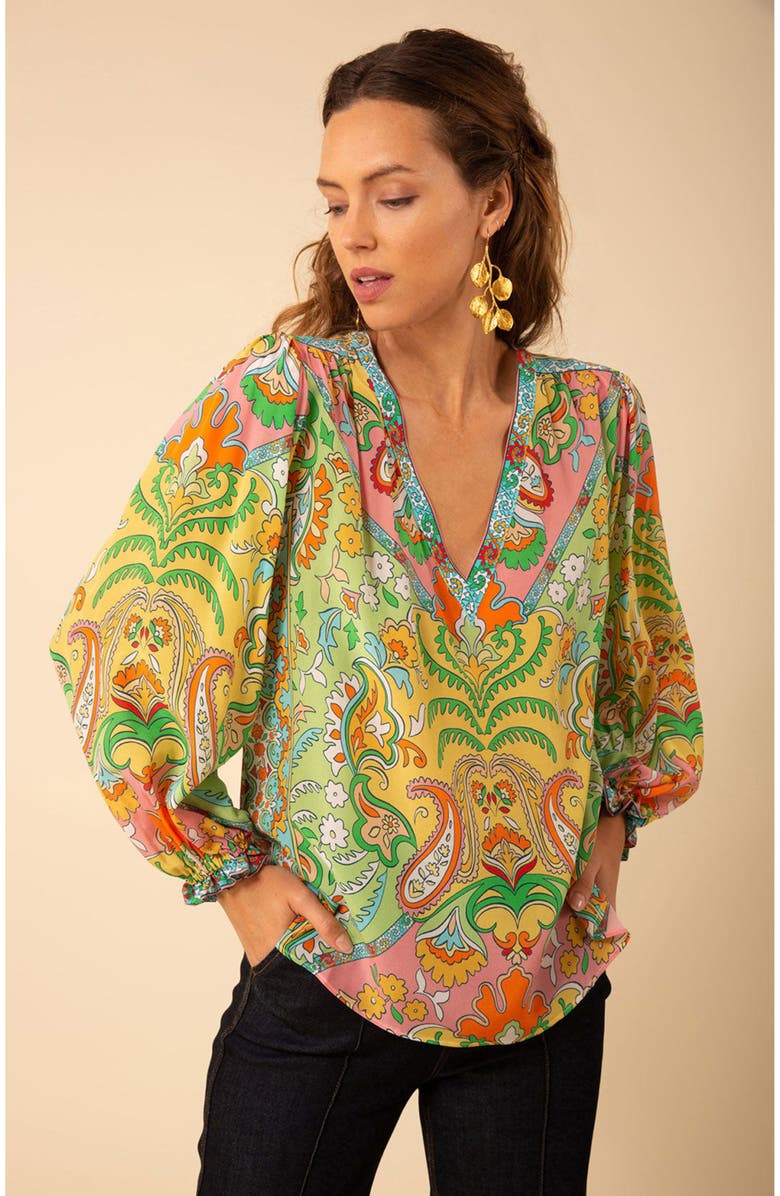 Hale Bob Leila Silk Top, Main, color,