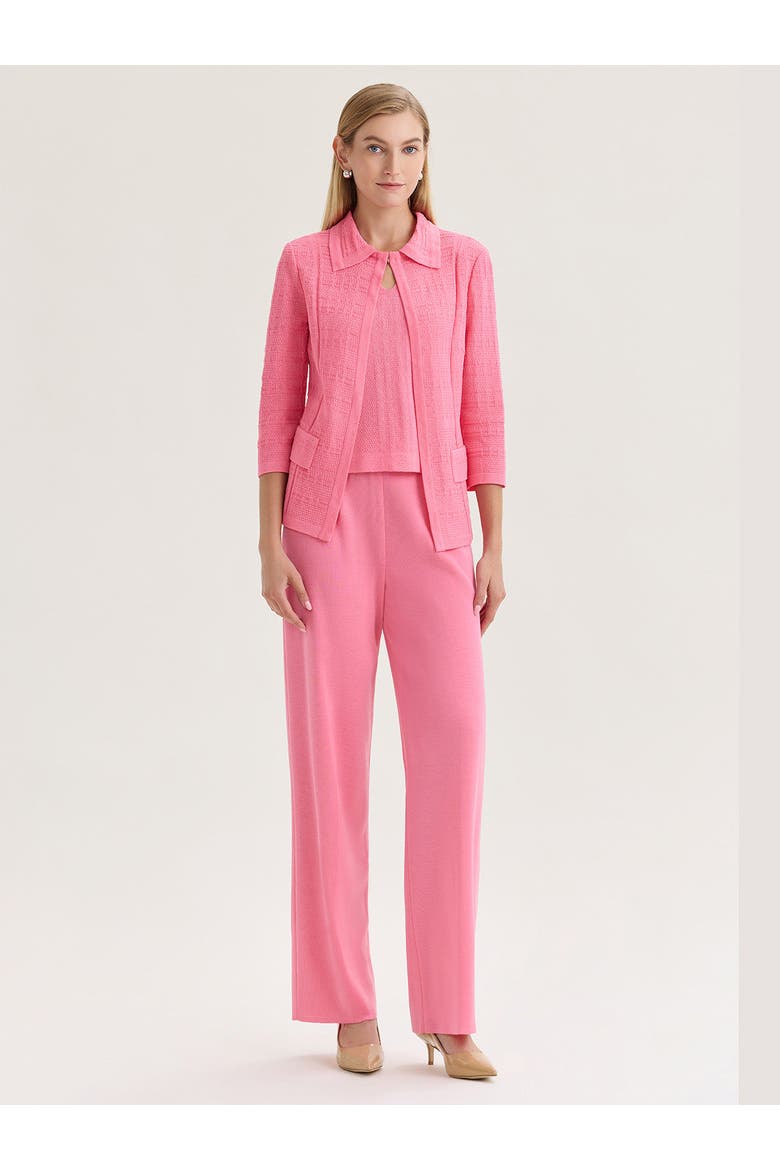 Tailored Tonal Pointelle Knit Jacket, Main, color, Pink