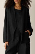 Eileen Fisher Open Front Organic Linen Jacket